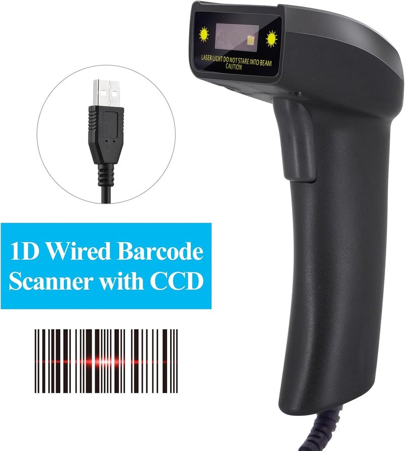 ماسح باركود USB يدوي بتقنية CCD، يدعم المسح اليدوي والتشغيل التلقائي، مناسب للمتاجر الصغيرة والمكتبات والخدمات اللوجستية - Image 4