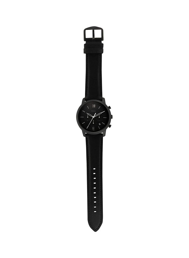FOSSIL Men Neutra Leather Chronograph Watch Fs5503p - 43 mm - Black - Image 5