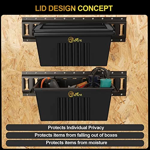 Onesnt 2 Pack E-Track Basket Storage Bin for E Track Accessories for Enclosed Trailer- System to Tool Organizer Workshop, Garage - Image 4
