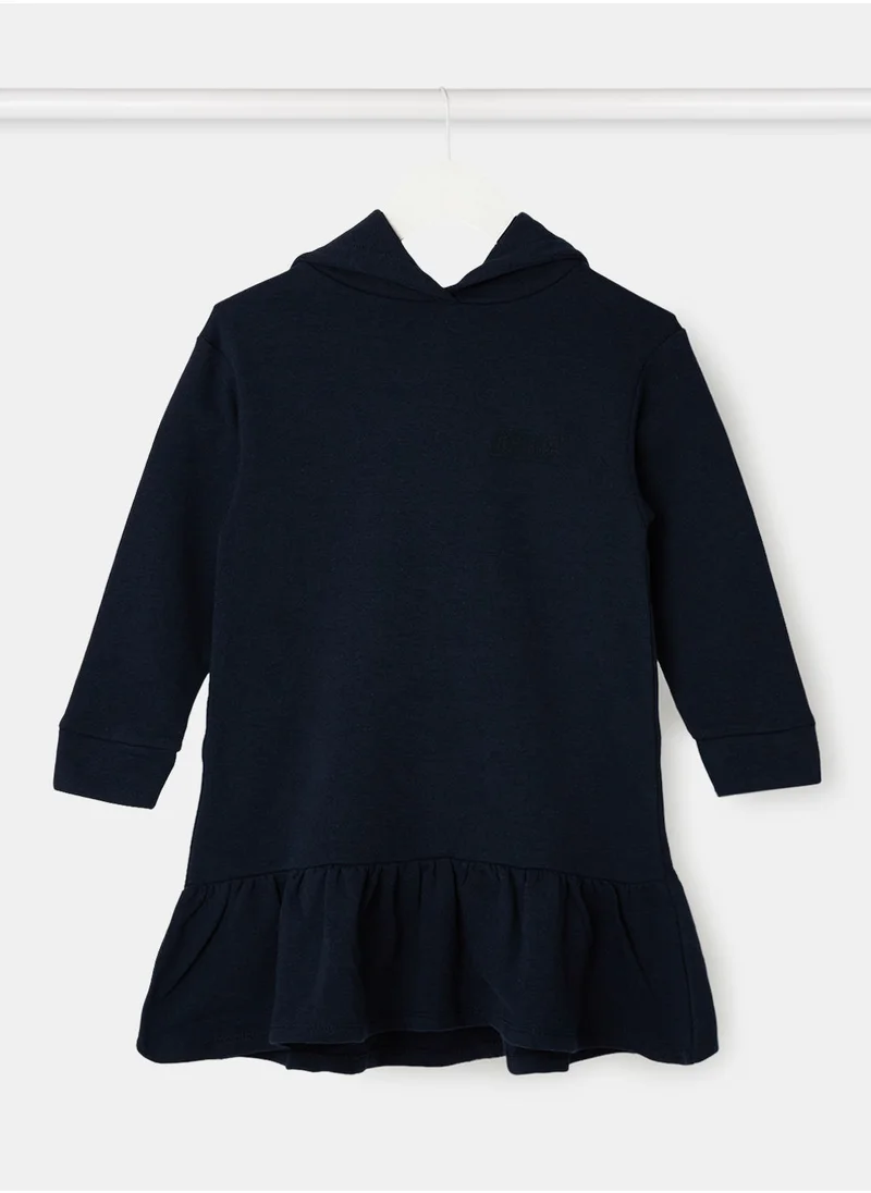 NAME IT Girls Ruffle Hooded Dress