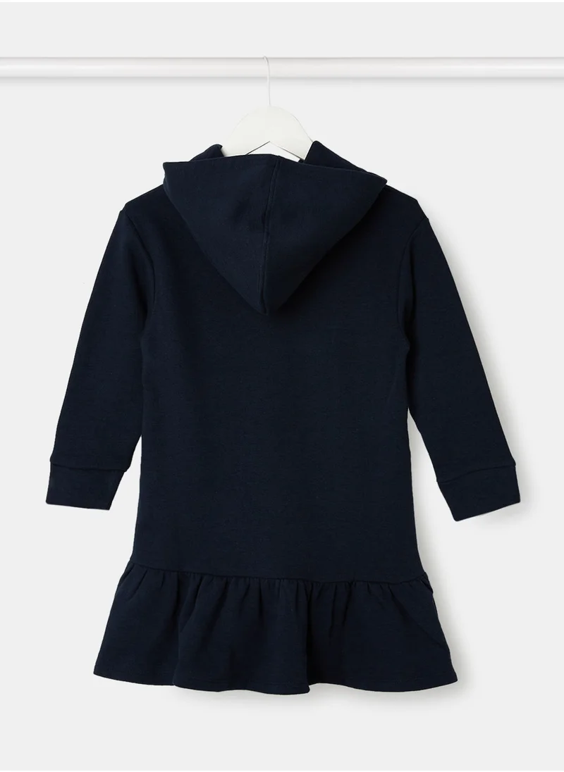 NAME IT Girls Ruffle Hooded Dress