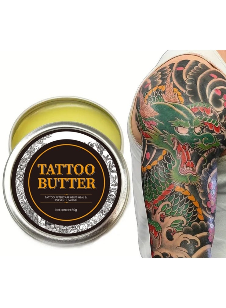 MIAOFUTONG 50 g Tattoo Butter, Care Cream for Daily Tattoo After-Care Care, Tattoo Care, Aftercare Refreshing Ointment, Aftercare for Tattooed Skin - Image 2