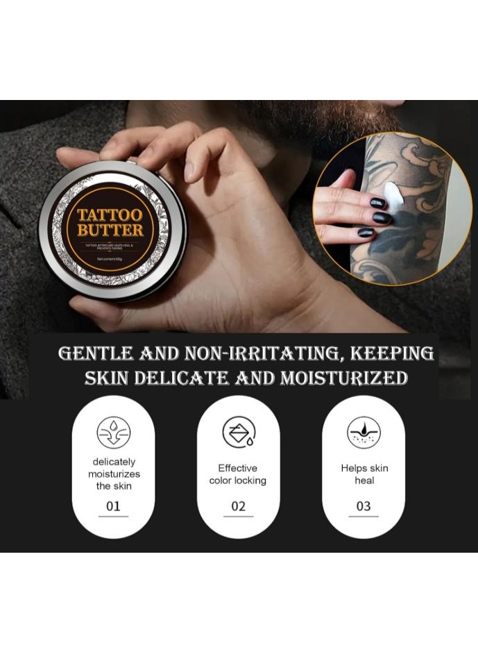 MIAOFUTONG 50 g Tattoo Butter, Care Cream for Daily Tattoo After-Care Care, Tattoo Care, Aftercare Refreshing Ointment, Aftercare for Tattooed Skin - Image 5