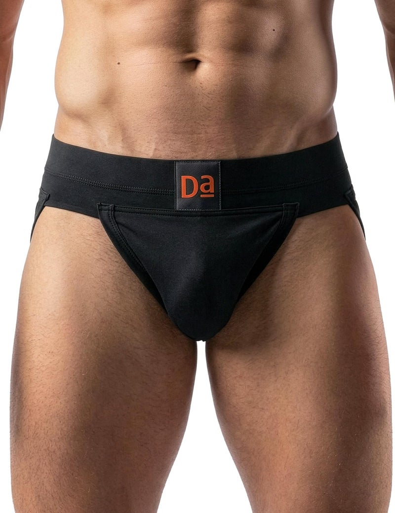 DAMENSCH Activewear Supporter for Gym, Premium Microfiber Blend for Men Workout, Quick Dry, Moisture Wicking Supporter for Cricket, Gym, Running, Sports Underwear for Men -Turbo Black-XL - Image 1