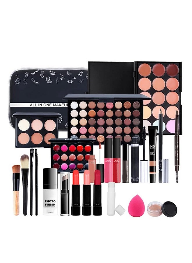 Melemando All In One Makeup Kit 27 Piece Makeup Kit For Women Full Kit All In One Makeup Sets Include Eyebrow Eyeliner Eyeshadow Mascara Foundation Concealer Lip Gloss Lipstick Makeup Brush (Mkit03)  - Image 2