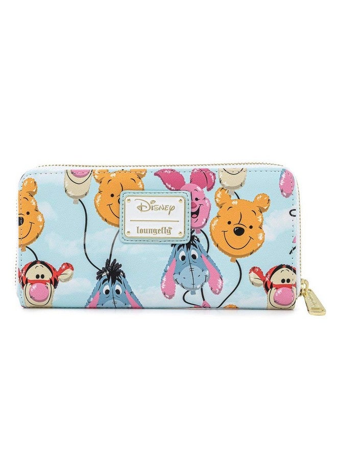 Loungefly Disney Winnie The Pooh Balloon Friends Zip Around Faux Leather Wallet - Image 1