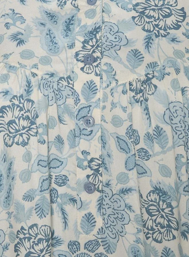سبلاش فيڤ Night Gown Short Sleeve Floral Print Viscose