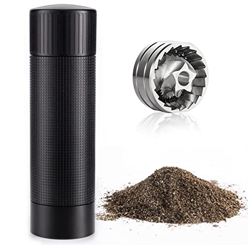 Luvan Pepper Grinder Mill, Heavy Duty Aluminum Manual Pepper Mill, Professional Grade Pepper Grinder with Stainless Steel Blade and Adjustable Coarseness, Black Pepper Mill Grinder Refillable Gift Set - Image 1