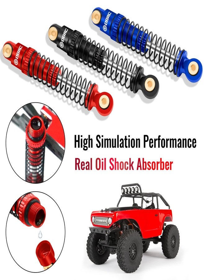 OGUNKE OGRC Shocks Absorber Oil Threaded Damper Aluminum Front & Rear Shocks for Axial SCX24 C10 JLU Deadbolt Gladiator Bronco Upgrade Parts (Red) - Image 3