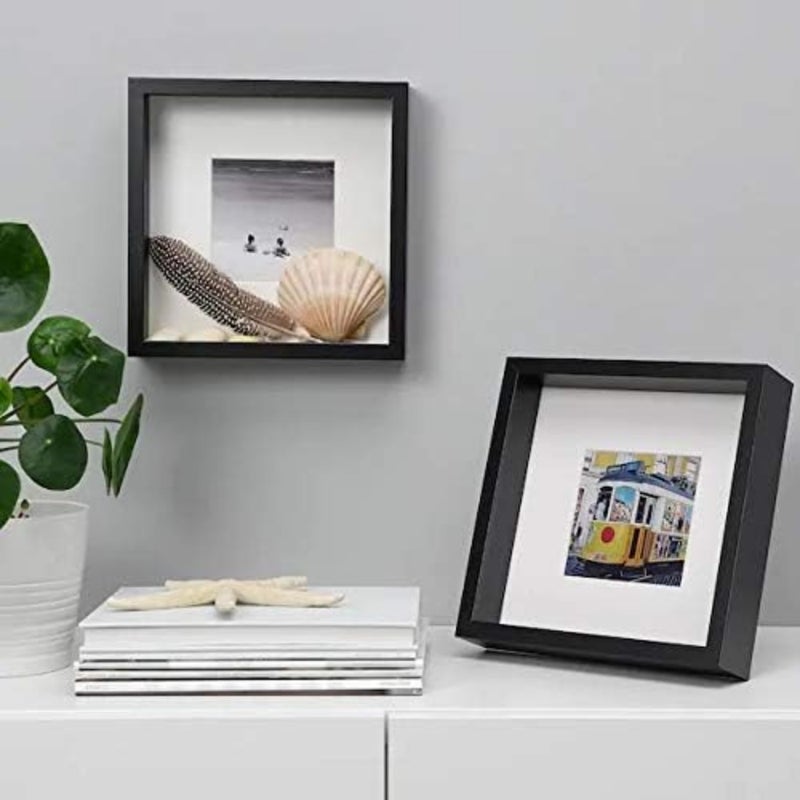 Sannahed Picture Frame, Internal dimensions 25 x 25 x 4 cm, External dimensions 27 x 27 cm, Object frame including mount, Black - Image 3