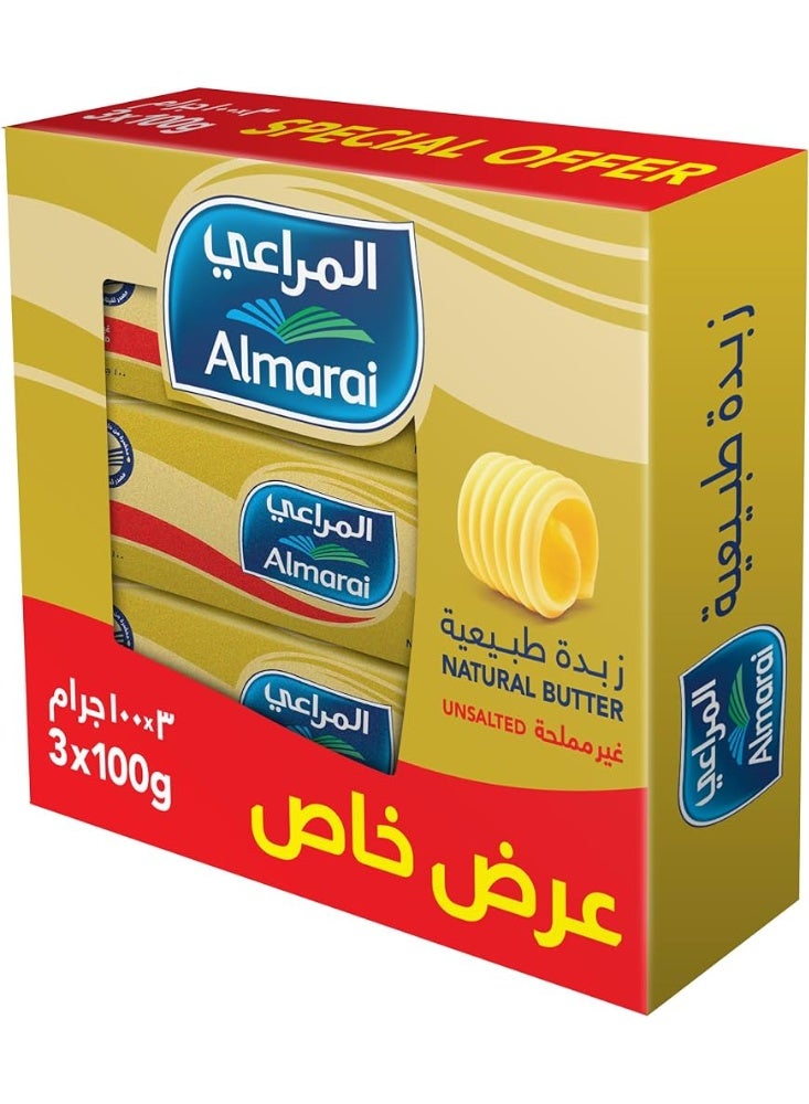 Almarai Natural Unsalted Butter 3x100g