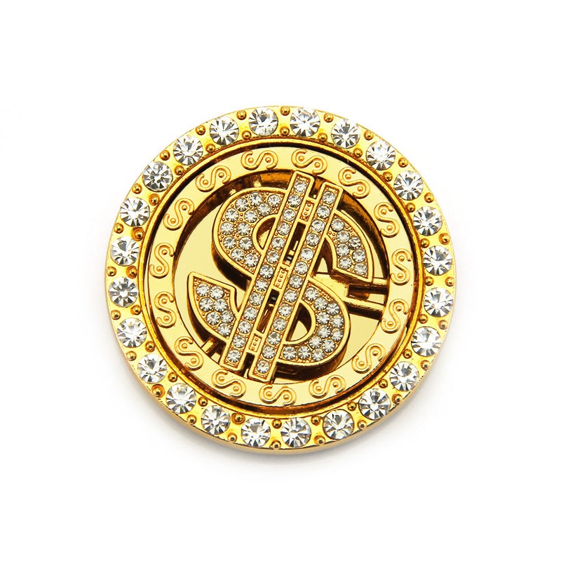 Xiaohongshu Same Diy Mobile Phone Shell Accessories Diamond-Embedded Rotatable Dollar Parking Sign Decoration Stick-On Accessories - Image 2