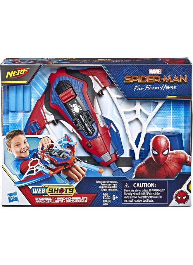 Spider-Man - Marvel Web Shots Spiderbolt NERF Powered Blaster Toy, Fires Darts, Includes 3 Darts And Instructions - Image 1