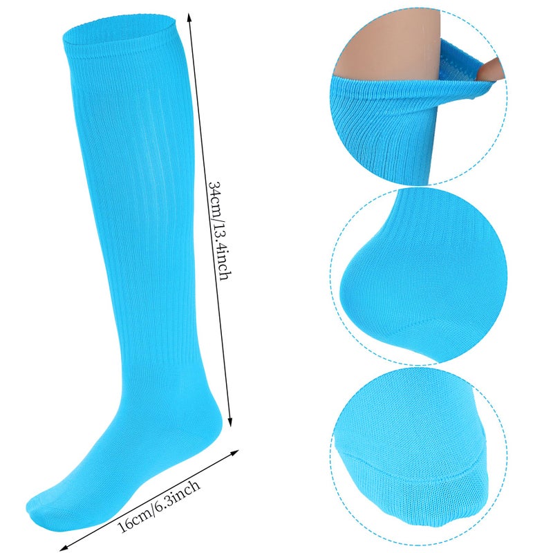Dxhycc Youth Baseball Socks and Belt Combo Set Softball Baseball Socks and Elastic Waist Belt for Youth Boys Girls, Sky Blue - Image 3