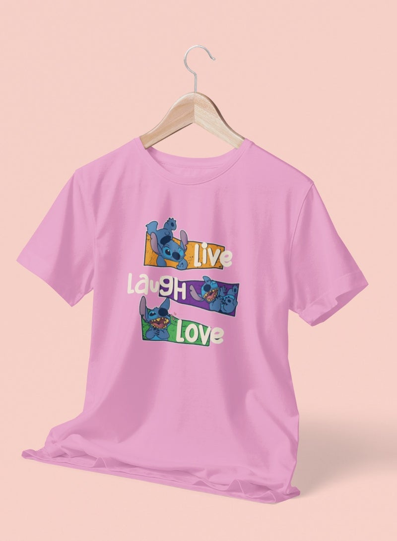 ZOOM LIVE, LAUGH, LOVE STITCH T-SHIRT DESIGN FOR KIDS