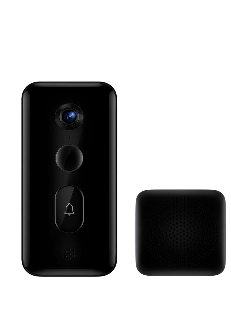 Xiaomi - Xiaomi Smart Doorbell 3S | Head to toe with D180° | IP65 waterproof | Two power supply modes | Xiaomi security chip | Ultra clear 2K resolution | 5200mAh (typ) battery | Free 72h cloud storage - Image 1
