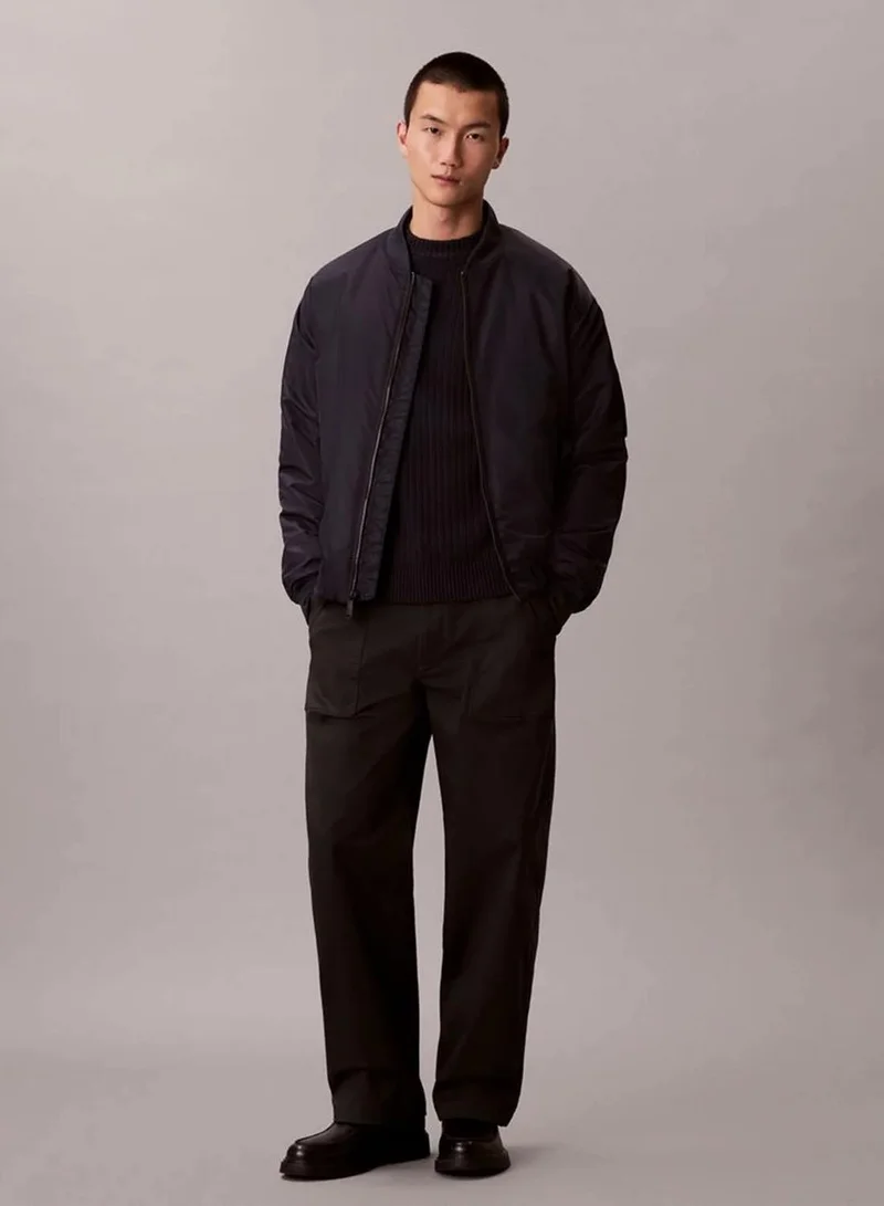 Calvin Klein Jeans Dark Sapphire Monogram Logo Relaxed Sweater for Men | Best Price UAE
