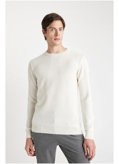 DeFacto Man Smart Casual Tricot Standart Fit Crew Neck Long Sleeve Pullover  - Image 5