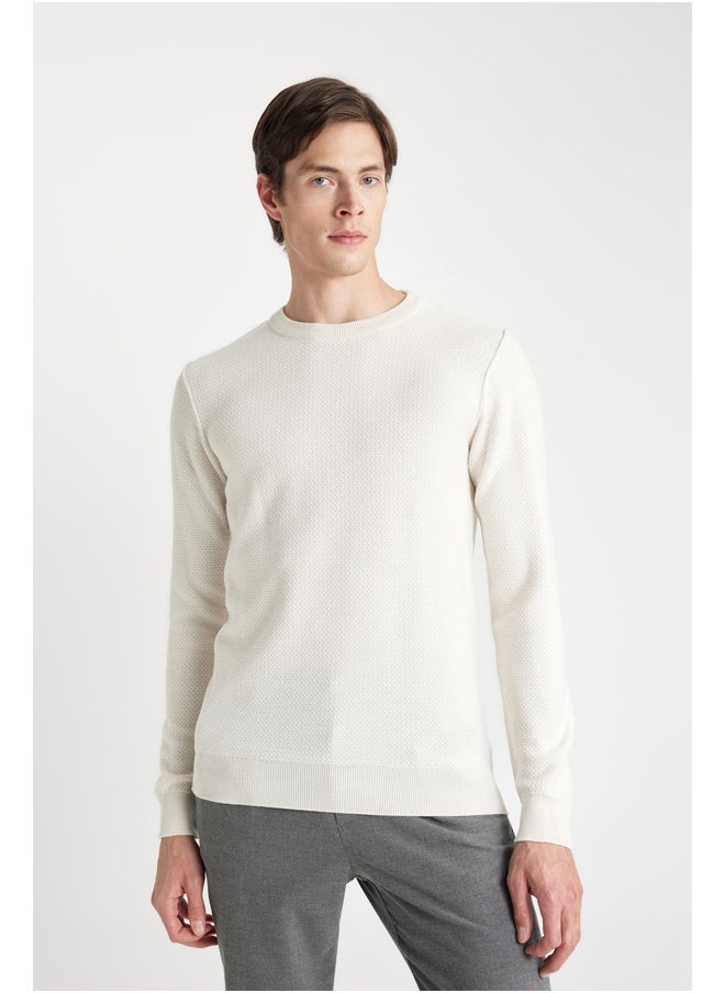 DeFacto Man Smart Casual Tricot Standart Fit Crew Neck Long Sleeve Pullover  - Image 5