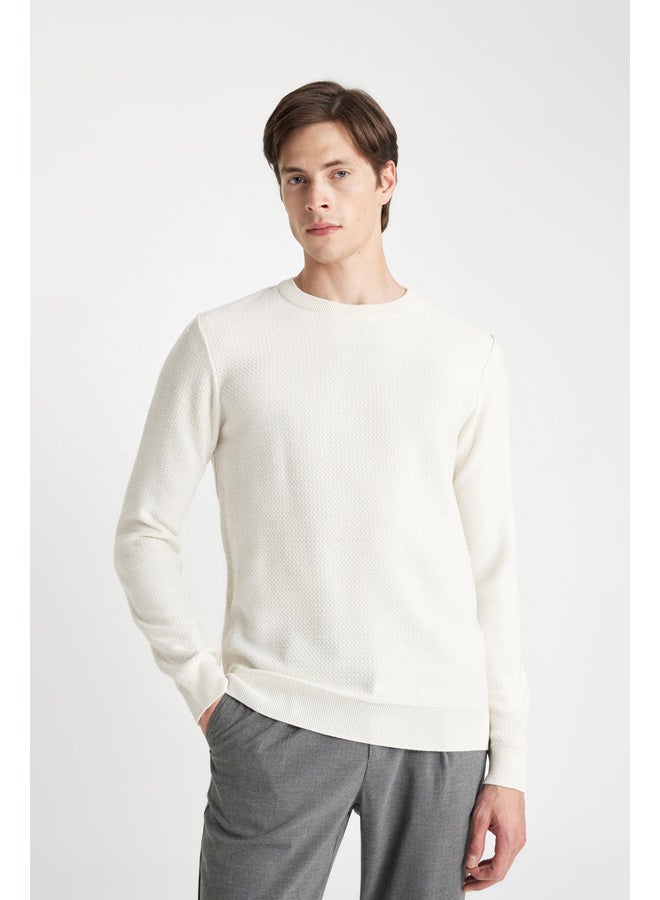 Man Smart Casual Tricot Standart Fit Crew Neck Long Sleeve Pullover