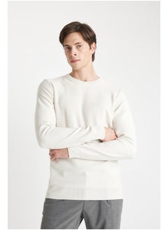 DeFacto Man Smart Casual Tricot Standart Fit Crew Neck Long Sleeve Pullover  - Image 3