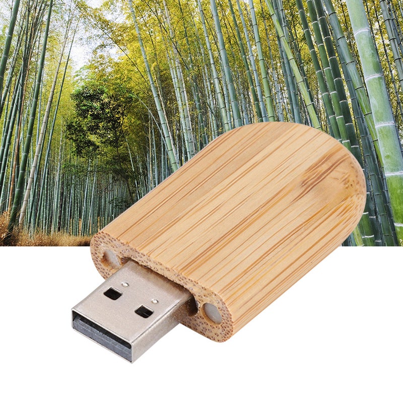 وحدة ذاكرة فلاش USB 3.0 بلقعة خشبية بيضاوية مع صندوق - محرك ذاكرة 32 جيجا بايت - Image 4