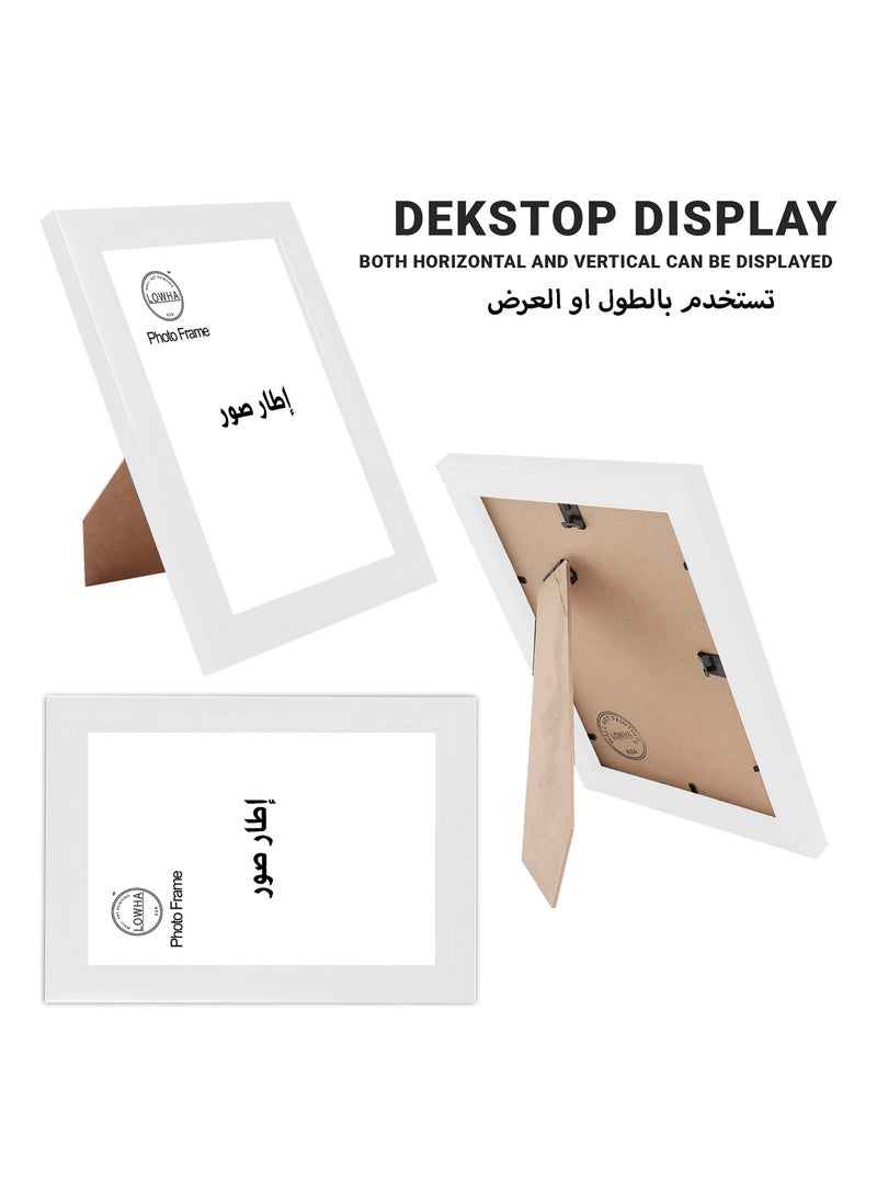LOWHA - Set Of 6 Wall Or Tabletop Stand Photo Frame With Horizontal and Vertical Formats - Image 1