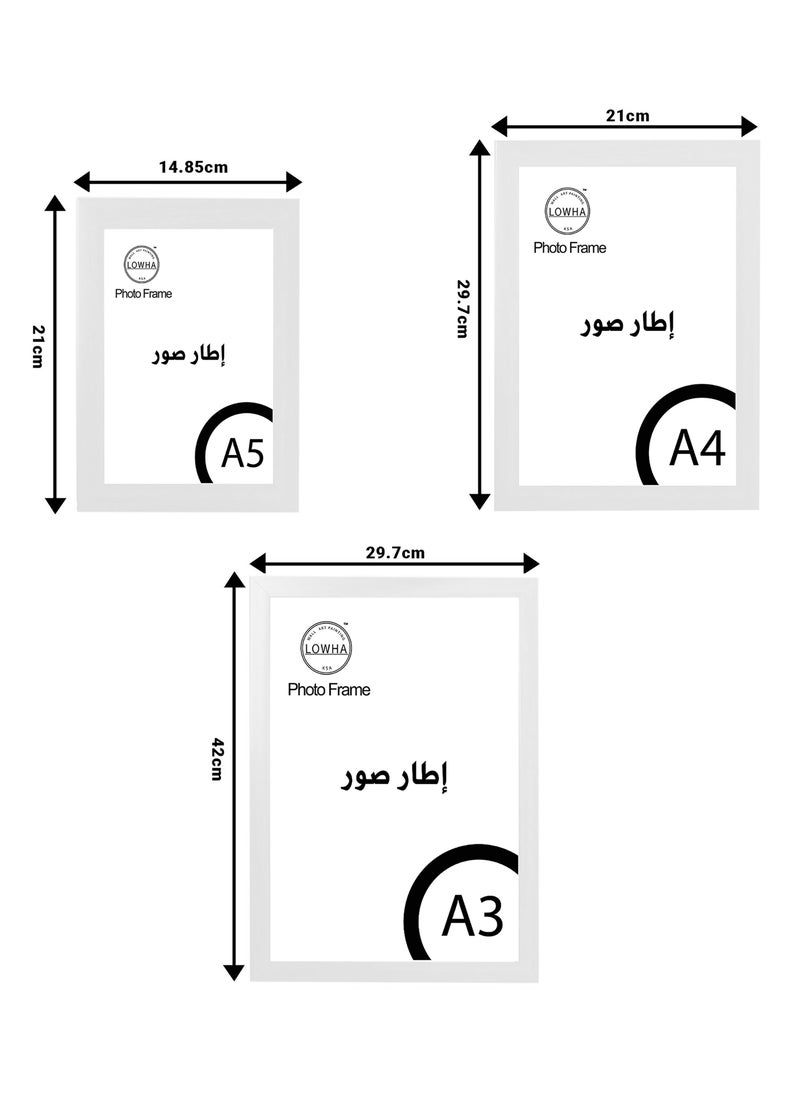 LOWHA - Set Of 6 Wall Or Tabletop Stand Photo Frame With Horizontal and Vertical Formats - Image 1