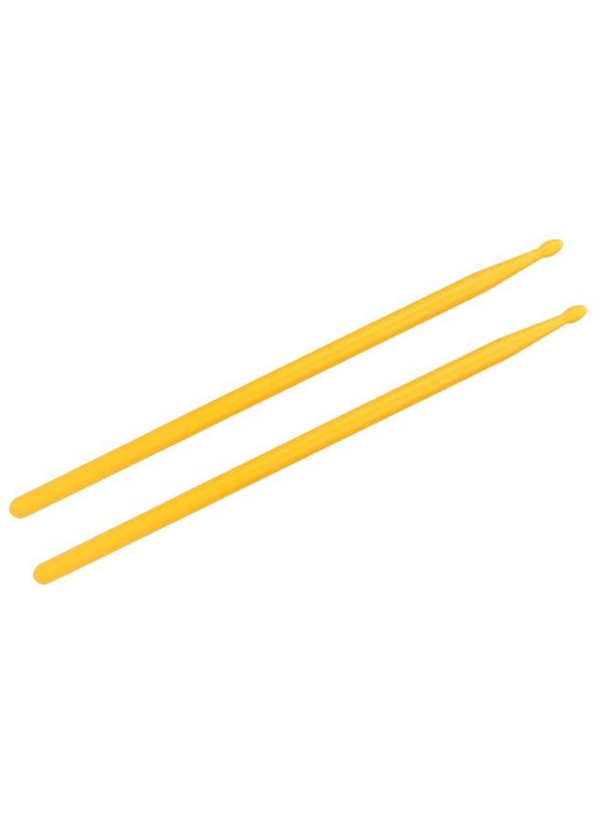 Thoraya 2 Pcs Nylon Drumstick Coloured Nylon Sticks for Jazz Drum/Drum Set Accessory (Yellow )  - Image 1