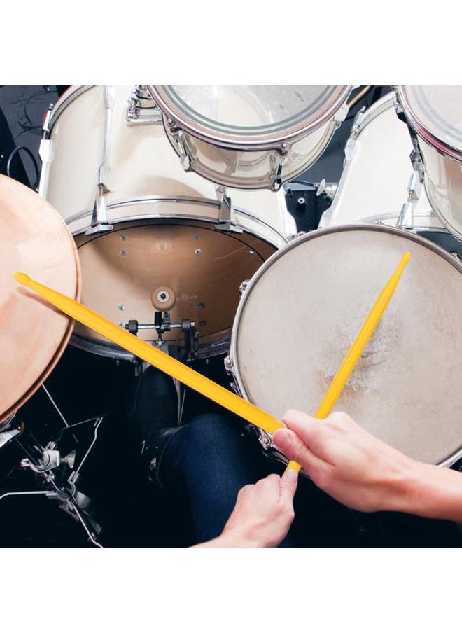 Thoraya 2 Pcs Nylon Drumstick Coloured Nylon Sticks for Jazz Drum/Drum Set Accessory (Yellow )  - Image 3