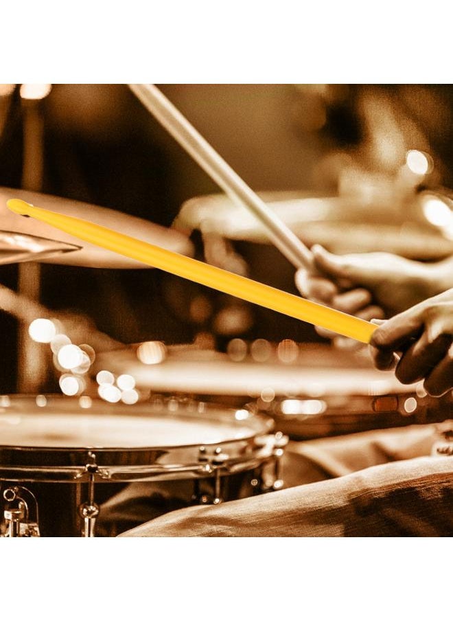 Thoraya 2 Pcs Nylon Drumstick Coloured Nylon Sticks for Jazz Drum/Drum Set Accessory (Yellow )  - Image 4
