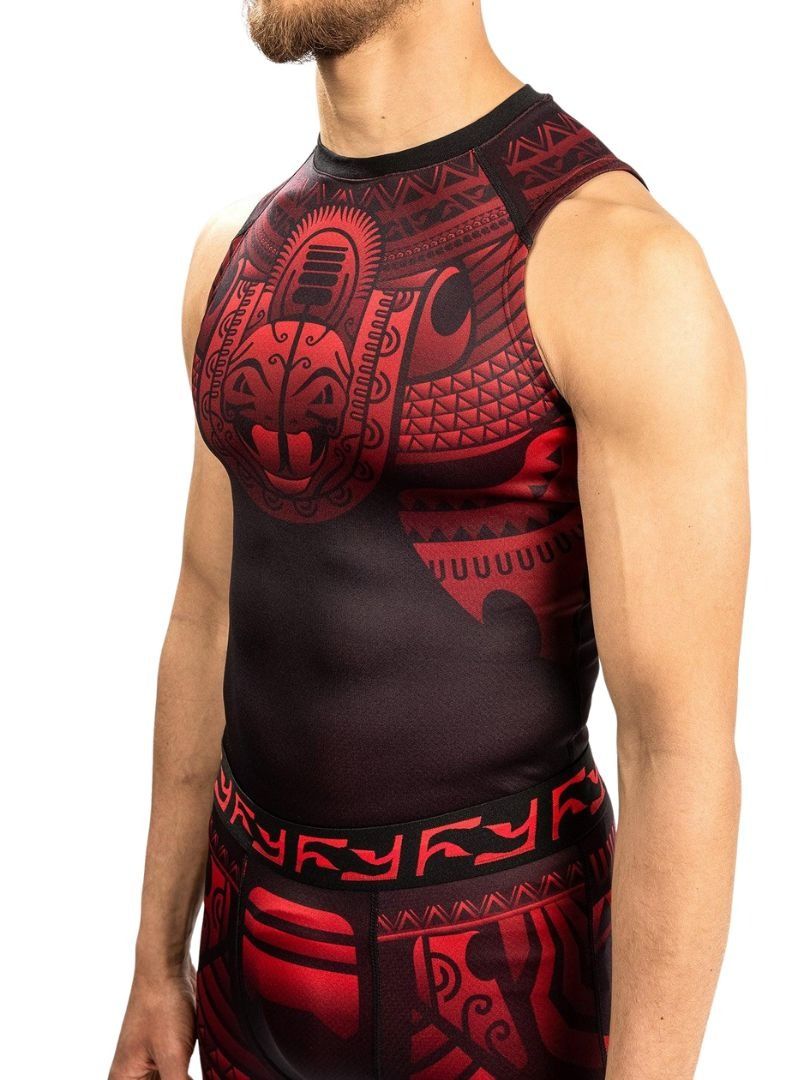 Nakahi Rashguard Sleevelss Black-Red