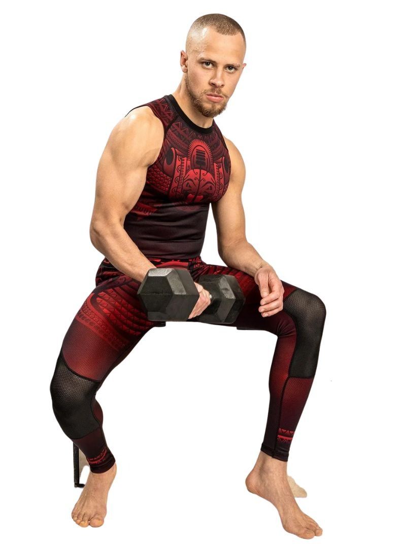 Nakahi Rashguard Sleevelss Black-Red