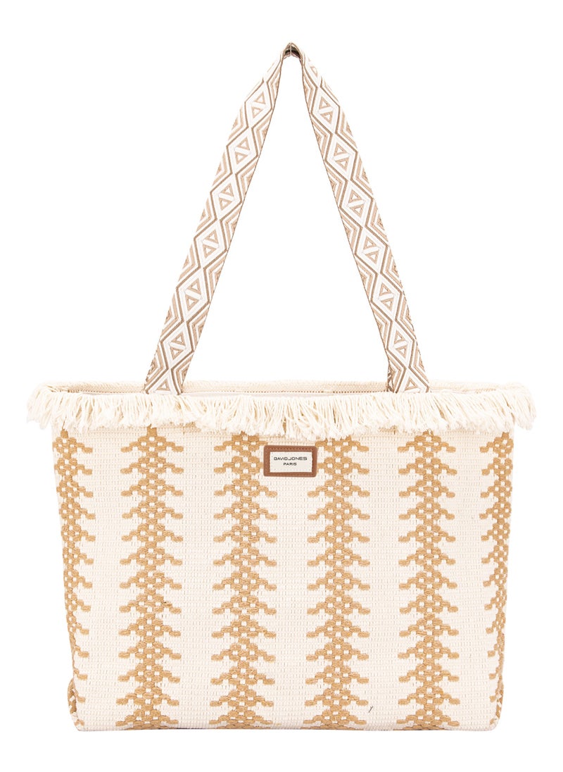 David Jones David Jones Kanza Womens Canvas Summer Tote Bags, Casual Beach Multifunction Bag,  Top Handle Shopping Crossbody Bag, Shoulder Bag Daily Working Handbag for Ladies Women Daily Use 