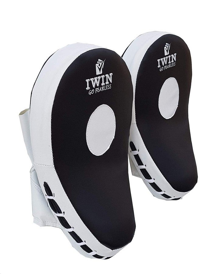 IWIN BLACKFOCUSPAD PU Boxing and Karate Curved Focus Pads (Black) - Image 2