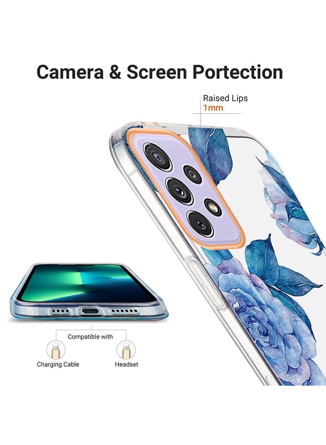 S-TOP Case For Samsung Galaxy A73 5G Ring IMD Flowers TPU Phone Case - Image 4