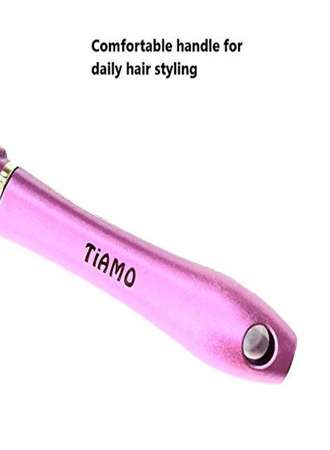Tiamo Plastic Fancy Round hairbrush set of 2 colours for daily use - Image 4