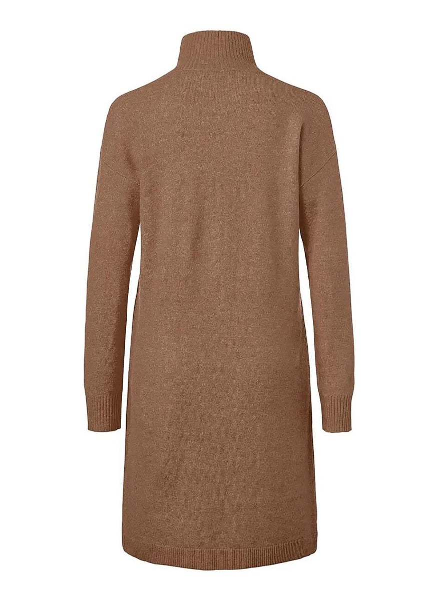 Tchibo Women Textured Sweater Dress, Brown  - Image 3