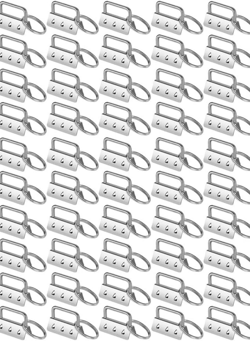 GGOOT 50Pcs Key Hardware with Split Rings Set Tail for Wristlet Clamp Lanyard DIY Tool with - Image 1