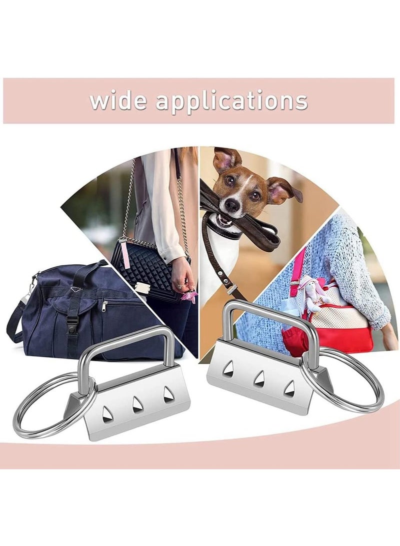 GGOOT 50Pcs Key Hardware with Split Rings Set Tail for Wristlet Clamp Lanyard DIY Tool with - Image 5