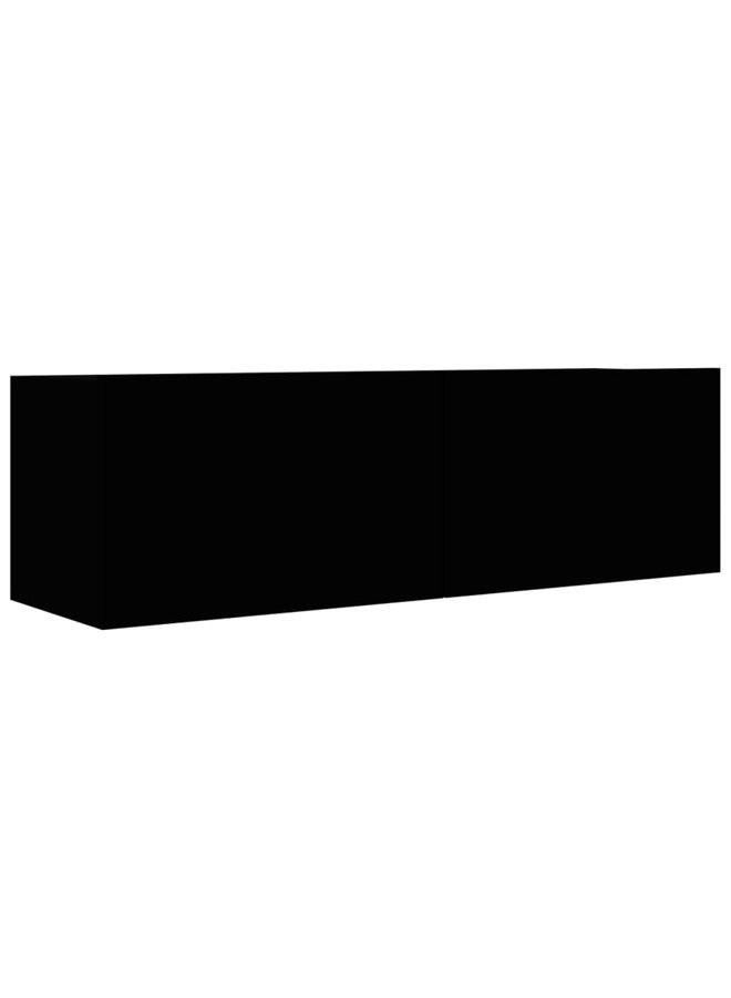 vidaxl TV Cabinets 3 pcs Black Engineered Wood 3078808 - Image 4