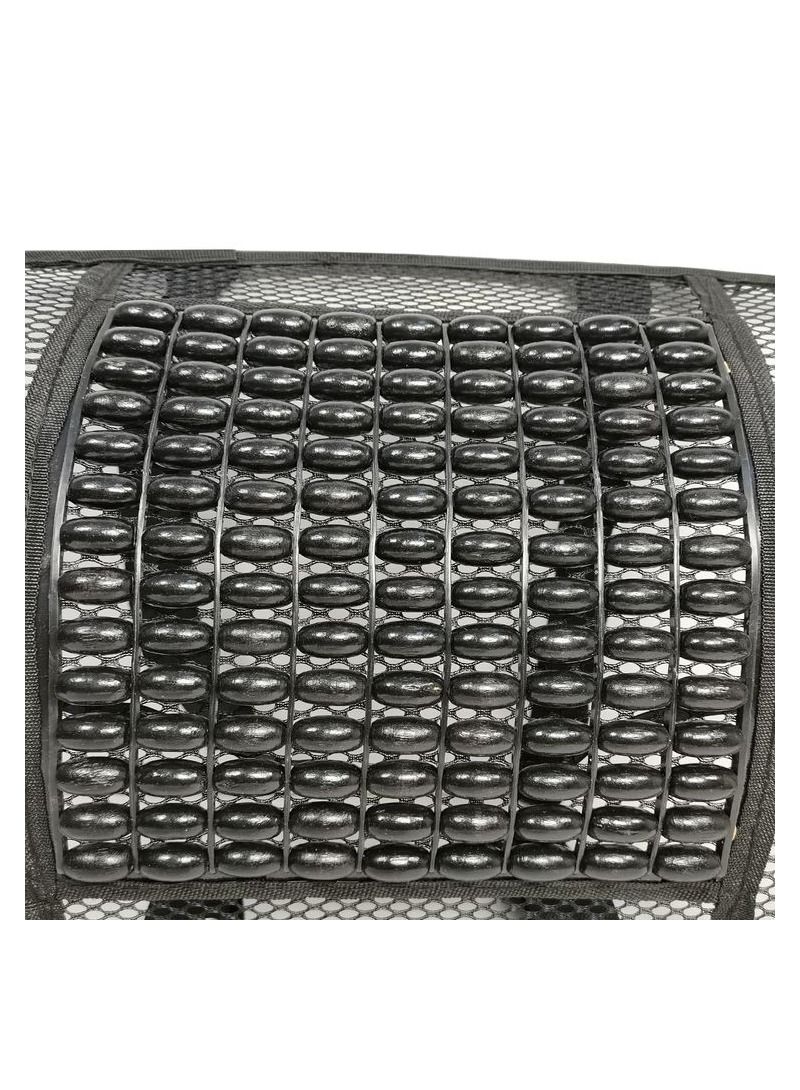 مريحة وسادة المقعد العلاج بالابر مسند الظهر دعم قطني لمقعد كرسي السيارة وسادة حبة خشبية 1 قطعة - Image 3