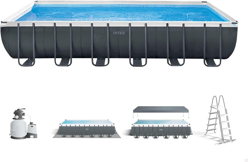 INTEX 24Ft X 12Ft X 52In Ultra Xtr Rectangular Pool Set - Image 1