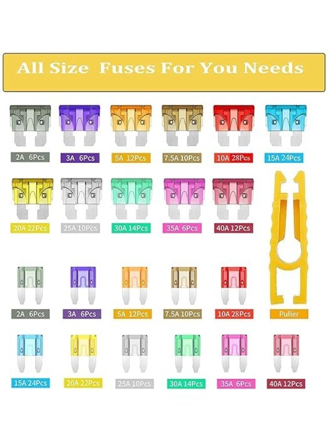 Lynacz Original Car Fuses Assortment Kit,Blade-Type RV Automotive Fuses,Standard and Mini Fuses Kit (2A/3A/5A/7.5A/10A/15A/20A/25A/30A/35A/40Amp),Replacement Fuses for Car,SUV,Auto,RV,Truck,Boat - Image 5