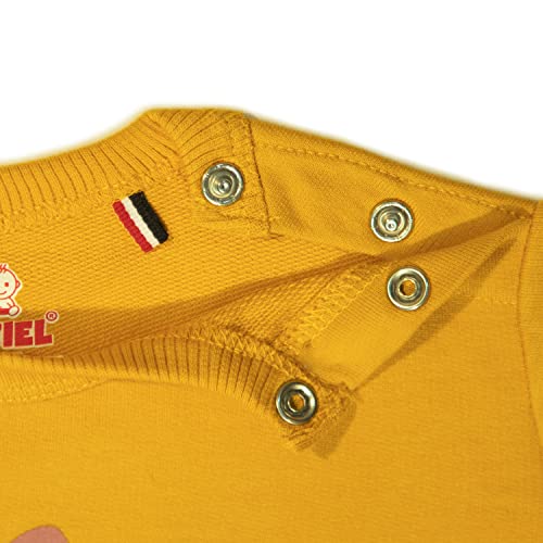 ARIEL Cotton Fleece Pajama Set For Boys & Girls - Unisex Winter Clothing Sets Full Sleeve T-Shirt & Pant, Yellow Lion, 3 Months-6 Months - Image 3