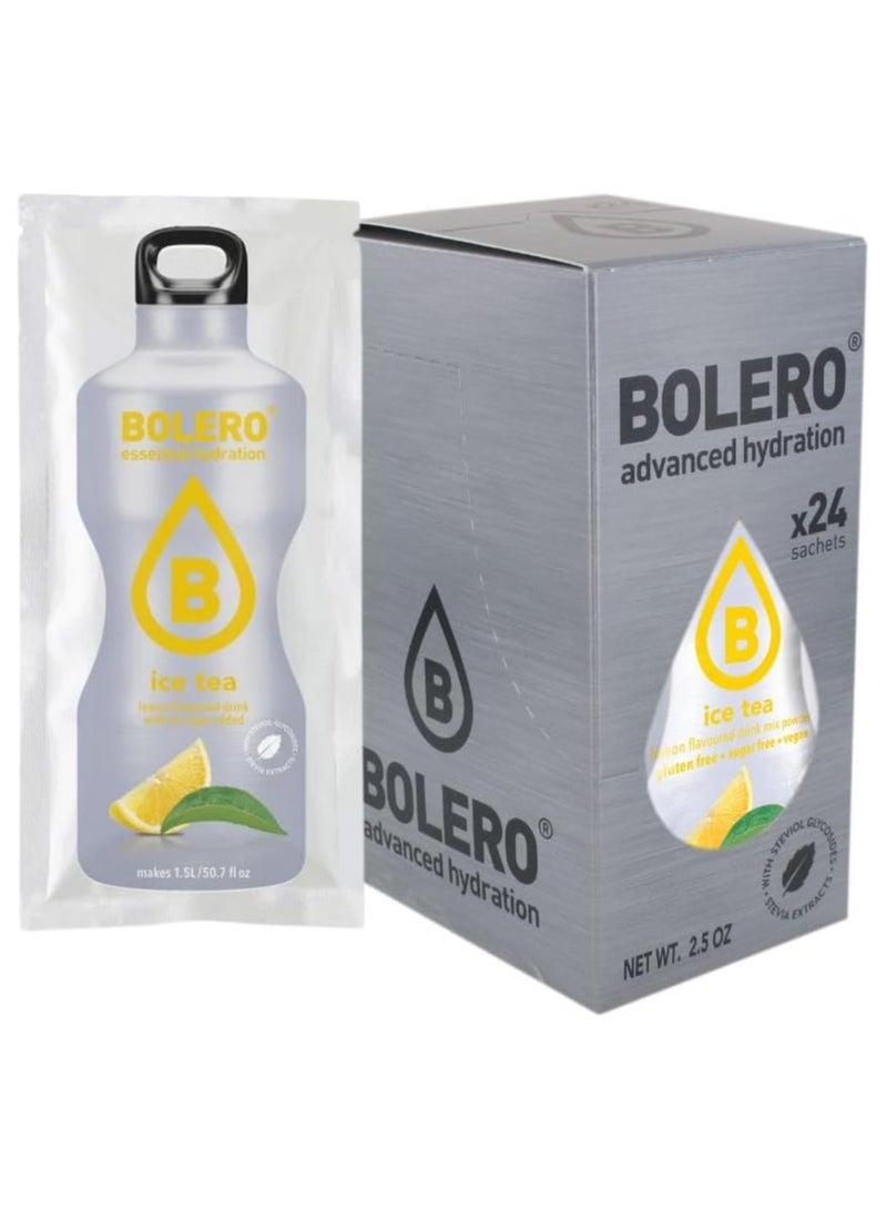 bolero Advanced Hydration Drink Packets Classic Sachets Sugar Free Water Flavoring Packets Calorie Free Powder Drink 24 Sachets Lemon - Image 1