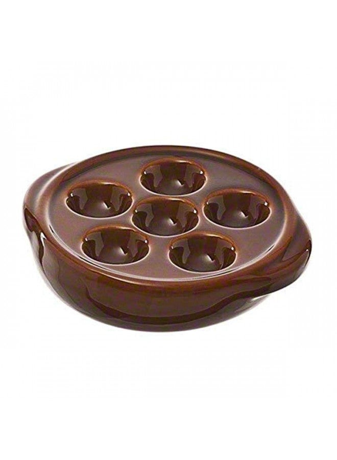 Browne Foodservice 6-Hole Escargot Plate