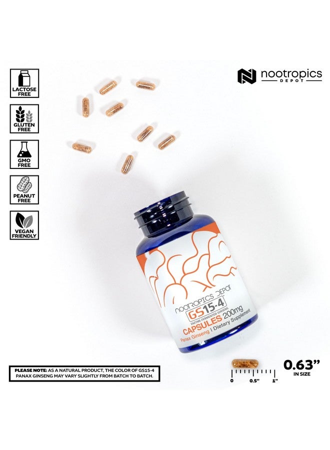 Nootropics Depot GS15-4 Panax Ginseng Extract Capsules | 200mg | 60 Count | Ayurvedic Herb | Natural Adaptogen | Supports Healthy Stress Levels - Image 3