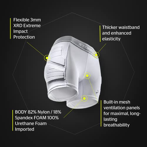 Storelli Women’s BodyShield Impact Sliders 2, High-Impact Protection, Sweat-Wicking, UV-Resistant Athletic Undershorts for Soccer & Heavy-Duty Sports, White, Extra Small - Image 5