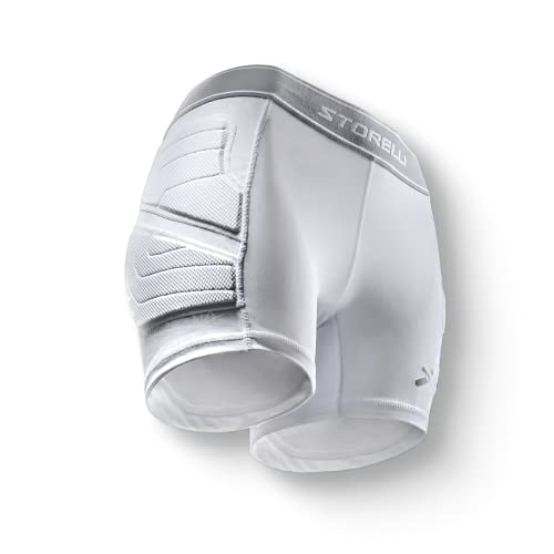 Storelli Women’s BodyShield Impact Sliders 2, High-Impact Protection, Sweat-Wicking, UV-Resistant Athletic Undershorts for Soccer & Heavy-Duty Sports, White, Extra Small - Image 1